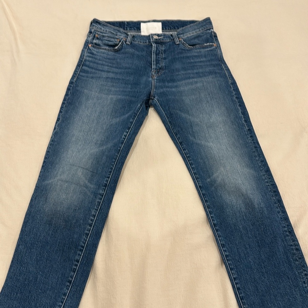 MOTHER Superior Women's Straight Leg Jeans - Blue The Scrapper Ankle